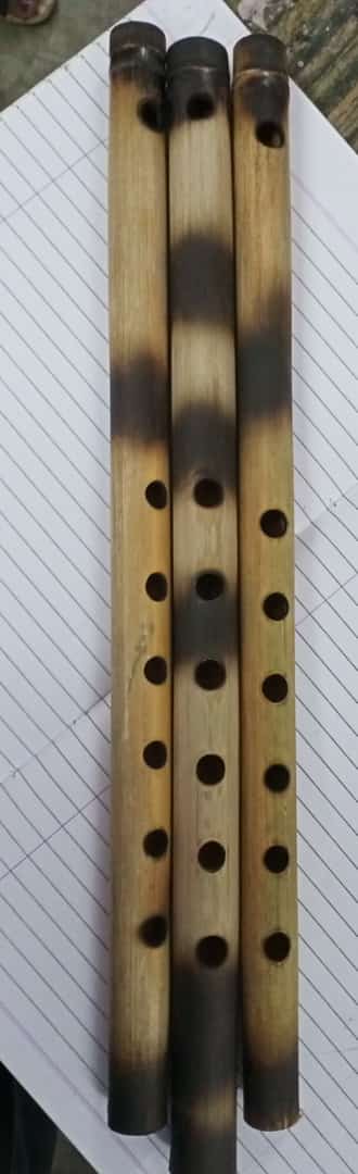 Bamboo flute made by trainee